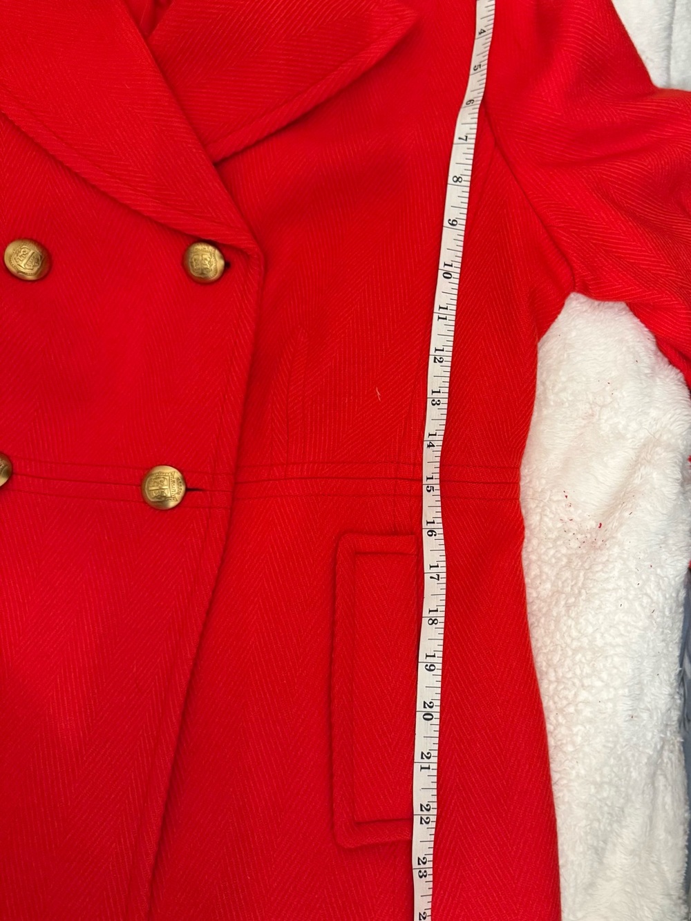 Beautiful red mid-weight Talbots jacket. Exceptional Used Condition, size 16. - Picture 9 of 12